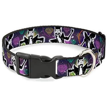 Imagem de Coleira de gato Breakaway Meu Malvado Favorito 3 Dancing Balthazar Pose Diamantes Galaxy Roxo 20 a 30 cm 0,5 cm de largura