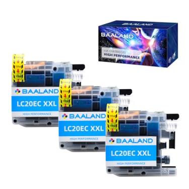 Imagem de Cartucho de tinta LC20E Cyan Brother LC20E compatível com substituição de alto rendimento LC20E C XXL Pacote com 3 unidades Use com impressora Brother MFC-J985DW, MFC-J775DW, MFC-J5920DW