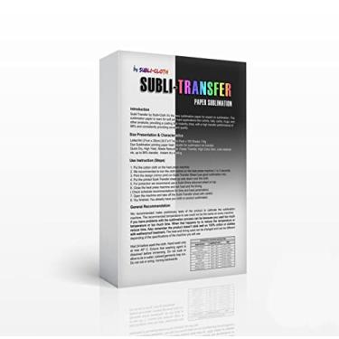 Imagem de Pacote de papel de transferência de calor Subli-Transfer x100 folhas da Subli-Cloth (A4 21 cm x 29 cm)