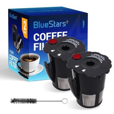 Imagem de Peça de reposição de filtro de café reutilizável 119367 da Blue Stars - ajuste exato para cafeteiras Keurig K-cup 2.0 Series Brewers - Modelo K200 K250 K300 K350 K450 K460 K475 K460 K500 K560K575Pacote com 2