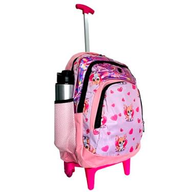 Imagem de Mochila Bolsa Feminina de Rodinhas Dog Linda Espaçosa