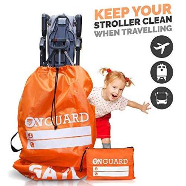 Imagem de ONGUARD Bolsa impermeável para carrinho de bebê individual e duplo para avião – Capa de carrinho de viagem para viagem e armazenamento – Bolsa de verificação de portão – Essenciais de avião para bebês