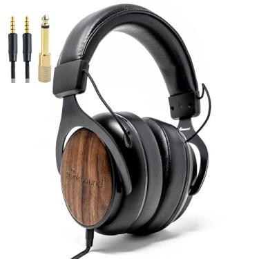Imagem de thinksound Fones de ouvido ov21 com fio e parte traseira fechada com microfone – Feito com madeira colhida de forma sustentável – Feito para entusiastas de música, audiófilos, criadores de podcasts e