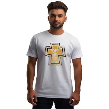 Imagem de Camiseta Unissex Gospel Joao 3.16  cruz dourada - Alearts, EG
