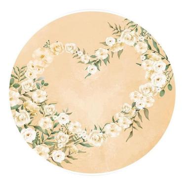 Imagem de Painel Redondo 3D Sublimado Floral Frd-5511