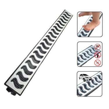 Imagem de  Ralo Linear Anti Inseto 6x50 Coletora Sifonada Grelha Alum - ZNubi Gr
