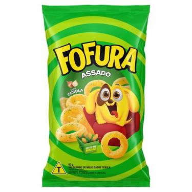 Imagem de Salgadinho de Milho Fofura 60g  - Sabores, 10x Cebola