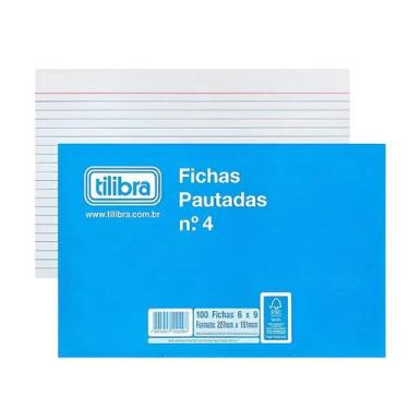 Imagem de Ficha Pautada Nº4 6x9 C/100 Fichas Tilibra
