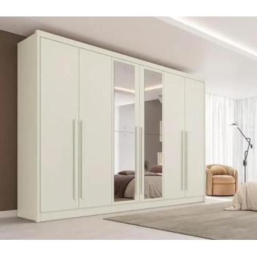 Imagem de Guarda Roupa Valência 6 Portas 6 Gavetas Espelhado MDF  MadeMarcs  Mad