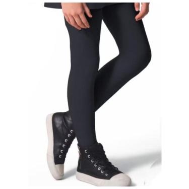 Imagem de Meia Calça Infantil Selene Fio 80 Inverno Algodão, Preto, EG