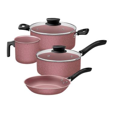 Imagem de Jogo de Panelas Tramontina Linz 28299404 Rosa