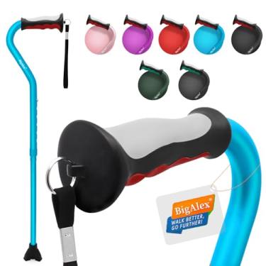 Imagem de BigAlex Bengala Leve, Cabo Macio E Deslocado Para Idosos, Bengala Portátil Dobrável Ajustável Para Mulheres E Homens, Auxílio À Mobilidade Para Idosos, Bengala Dobrável Fornece Estabilidade E Equilí