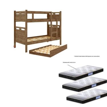 Imagem de Treliche Jaspe Cama Auxiliar com 3 Colchões D20 Espuma