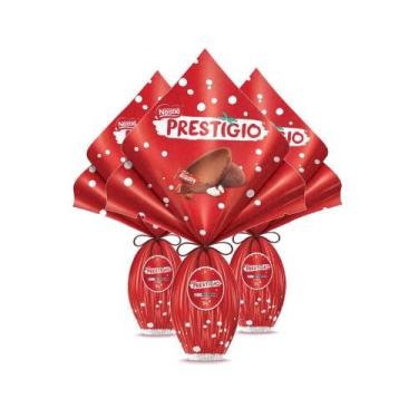 Imagem de Kit 3 Ovos Nestlé Prestigio Chocolate com Cocó 207g Cada