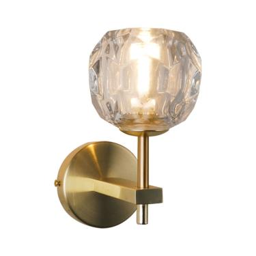 Imagem de Arandela Dourada Cristal 22cm 1G9 Bivolt