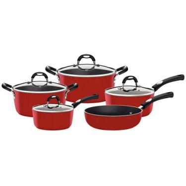 Imagem de Jogo De Panelas Mônaco Em Alumínio Com Revestimento Interno Antiaderen