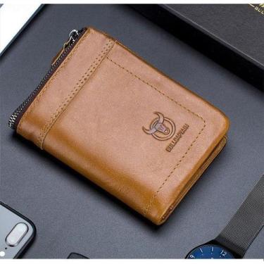 Imagem de Carteira Couro Legítimo 2 Em 1 Bolsa Top Com Rfid Anti Clone - NoBrand