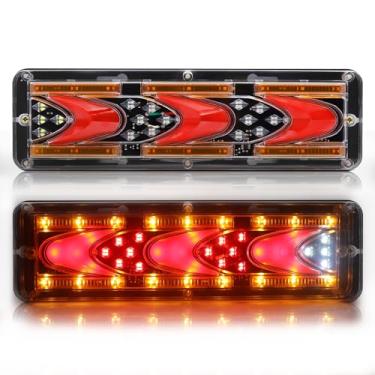 Imagem de Ourbest Luz traseira de reboque de caminhão de LED, 24 V reverso | Cauda | Parada | Luz traseira de LED de freio de seta para camião de campismo, barco, trailer, veículos de construção, caravanas, limpa-neve