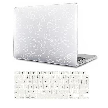 Imagem de Capa para laptop compatível com MacBook Pro 15 polegadas 2019 2018 2017 2016 versão A1707 A1990 com Touch Bar Touch ID, capa protetora rígida de plástico fino e película de teclado, química