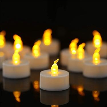 Imagem de Kit 10 Vela Eletrônica Decorativa Led Amarela + Baterias