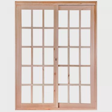 Imagem de Porta de Madeira Balção de Correr 213x160cm com Batente 9,4cm ewk 490 Rondosul