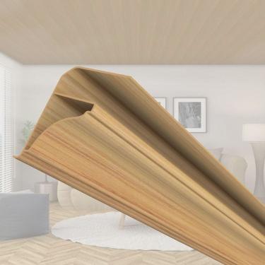 Imagem de Kit 5 Caixas com 300 M Moldura de Pvc 8mm X 38mm X 3m Permatti Cerejeira