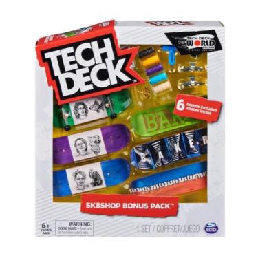 Imagem de Tech Deck Kit 3 Skate De Dedo Com Acessórios Coleção Baker