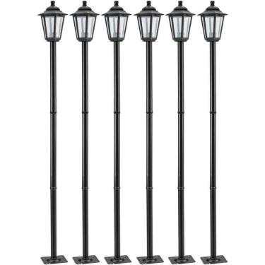 Imagem de Kit 6 Postes para Jardim 1,71m Alumínio Dital Colonial Luminária Retrô Externa