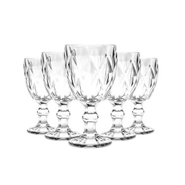 Imagem de Jogo de Taças com 6 Peças de Vidro Diamond 260ML Original Glass