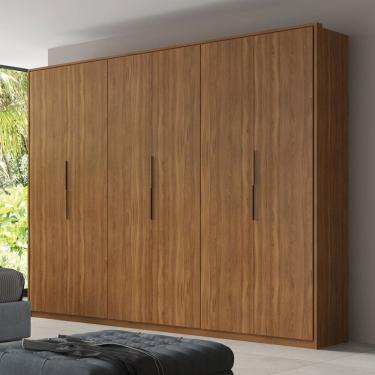 Imagem de Roupeiro Casal Atrice 6 Portas, 6 Gavetas e Nichos Organizadores - Amêndola Touch Demóbile 