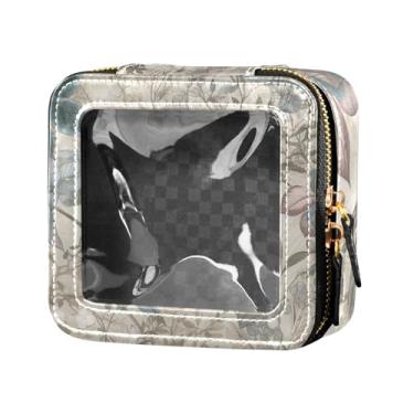Imagem de Fitrendlovey Organizador de maquiagem portátil com grande claraboia bolsa de cosméticos espaçosa para amantes de viagens, T20, one size