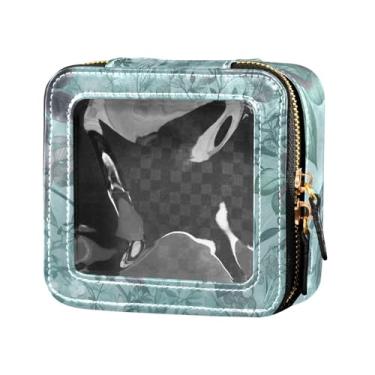 Imagem de Fitrendlovey Organizador de maquiagem portátil com grande claraboia bolsa de cosméticos espaçosa para amantes de viagens, T19, one size
