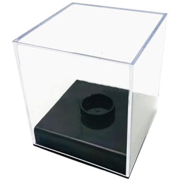 Imagem de Capa de exibição de beisebol, suporte de beisebol de acrílico transparente com base preta, caixa de suporte de beisebol autógrafo para beisebol, bola de golfe, tênis/4x4x4