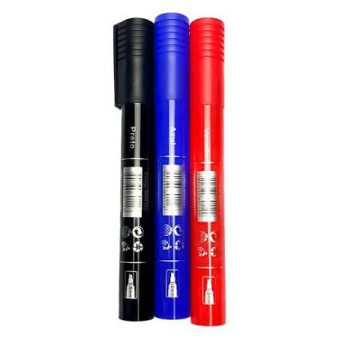 Imagem de Marcador Permanente Canetão Ponta Chanfrada Para Vidro Plástico Metal 