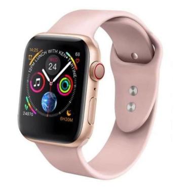 Imagem de Smartwatch Relógio Inteligente H55 Rosa Com 2 Pulseiras MultiFunções d