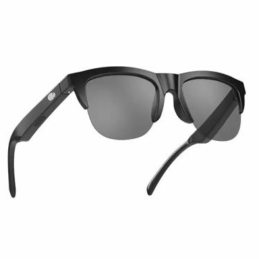 Imagem de Óculos de sol F06 com Bluetooth de orelha aberta para homens e mulheres 5.3 Bluetooth Smart Sunslasses Touch Control Chamadas musicais com lentes filtradas UV, estojo de armazenamento para corrida ao