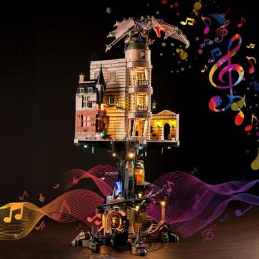 Imagem de BrickBling LED Lighting Kit for Lego Harry Po-tter Gringotts Wizarding Bank Building Set, Musice Verison Lights Compatible with Lego 76417-Lights Only, No Model