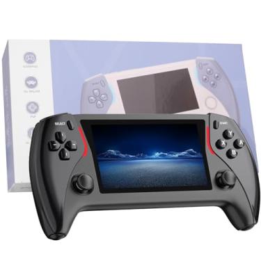 Imagem de ugtenversi Console de Jogo Portátil Retrô Handheld Linux 20+ Emuladores 64G TF Card 15000+ Jogos, Tela IPS de 4.3 Polegadas, Suporte WI-FI (Preto)