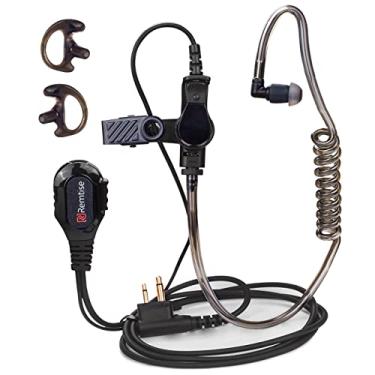 Imagem de Fone de ouvido de tubo acústico com microfone para Motorola Walkie Talkies, fone de ouvido de vigilância e PTT compatível com rádios Motorola BPR40/CP/CLS/DTR/PR/RDU/RMU Series (preto)