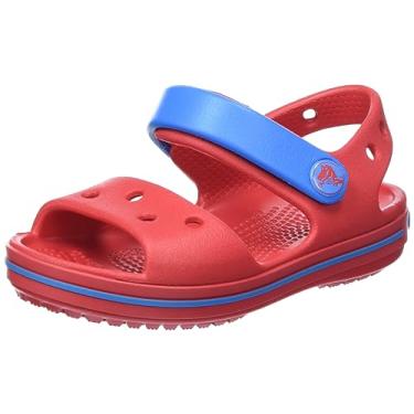 Imagem de Crocs Sandália infantil unissex Crocband, Varsity Red, 22.0 cm
