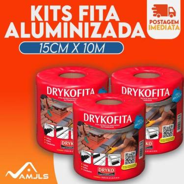 Imagem de Kits Fita de Manta Asfaltica Para Goteiras e Infiltrações15cm x 10m Dr