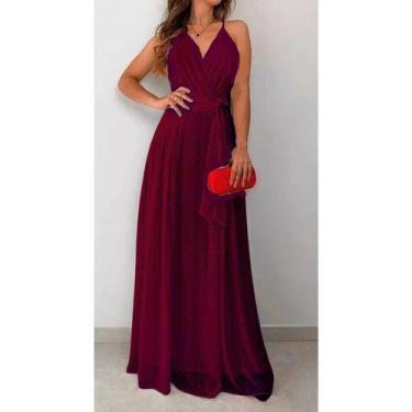 Imagem de Vestido De Noiva Civil Longo Para Casamento Com Cinto - Casual Dress, 