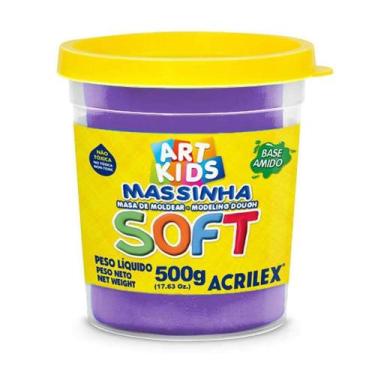 Imagem de Massinha para Modelar Escolar Soft - 500g - Acrilex - VIOLETA