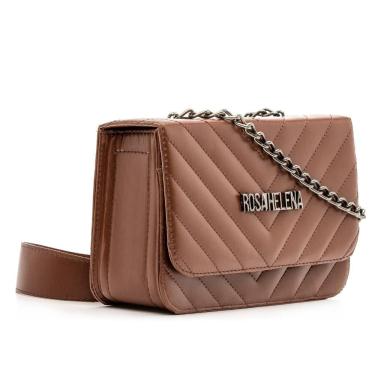 Imagem de Bolsa Pequena Transversal Com Alça De Corrente Marrom