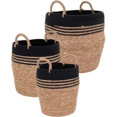 Imagem de Cesta Fibra Natural 3Pç