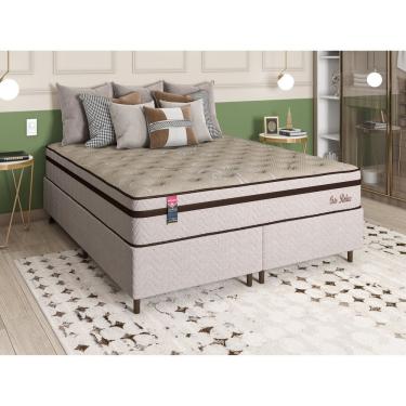 Imagem de Cama Box Queen Com Base Sommier 198X158X72 Orto Relax Hellen Colchões Marrom
