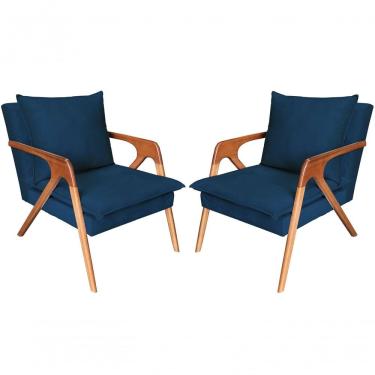 Imagem de Kit 2 Poltronas Decorativa Monalisa Luxo Dora Bela Cor 0129