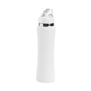 Imagem de Kit 2 Garrafa Squeeze Inox 750ml Academia Esportes Modernidade Escola Academia Cores:branco