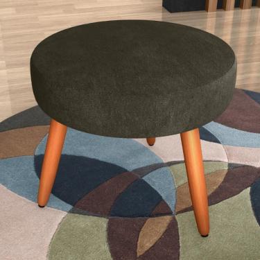 Imagem de Puff Para Sala Redondo Manaus Veludo Turkey Marrom