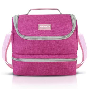 Imagem de Lancheira Térmica Com 2 Compartimentos Jacki Design Pink Pink
